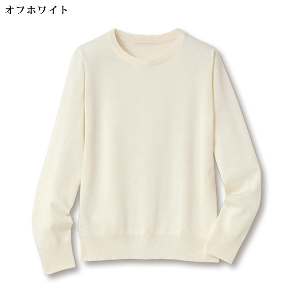 極小スパンコールニットプルオーバー