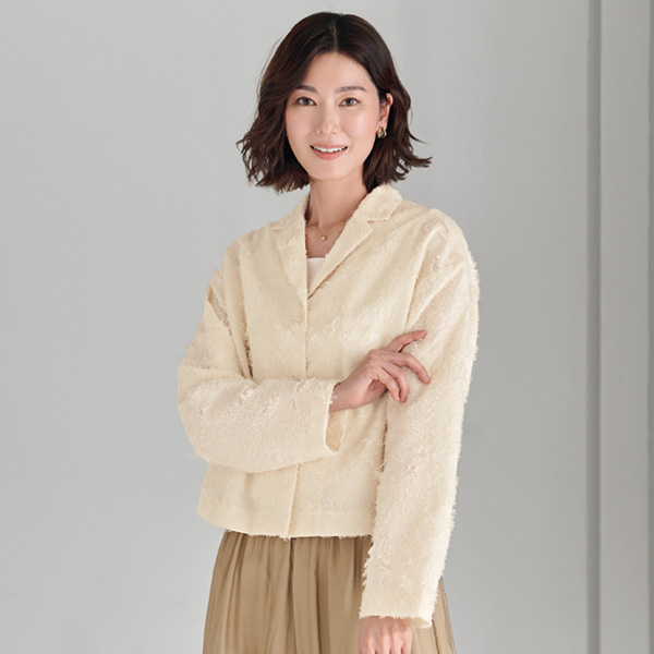 シャギージャカードジャケット