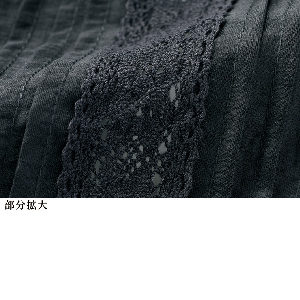 レース＆ピンタックシアーシャツ