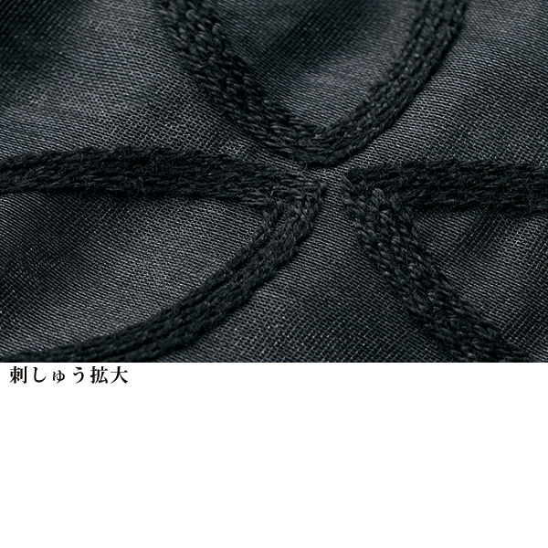 花柄刺しゅうシアーシャツ