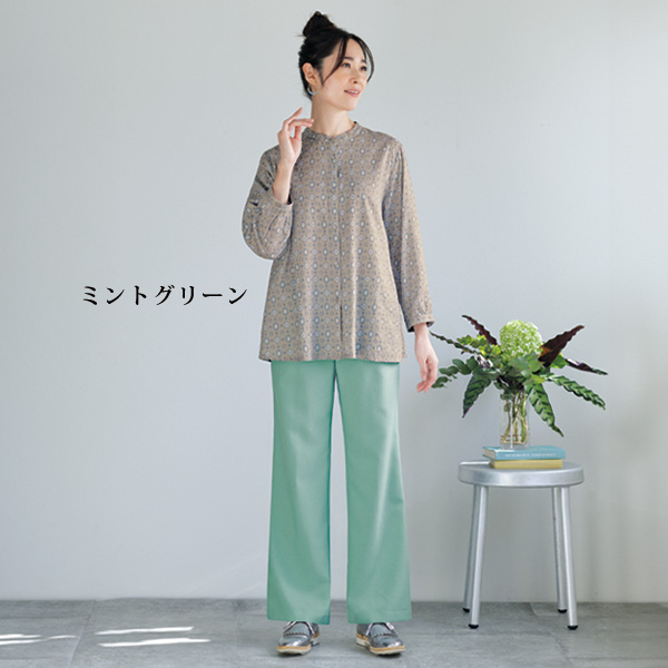 お家で洗えるセミワイドパンツ 大きいサイズ M L LL 3L