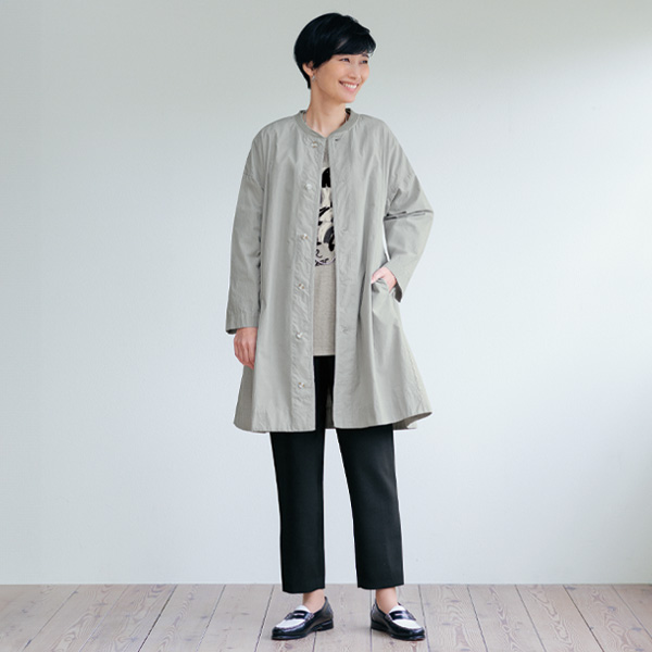 ゆったりフレアロングジャケット