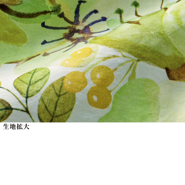 ボタニカルプリントブラウスチュニック