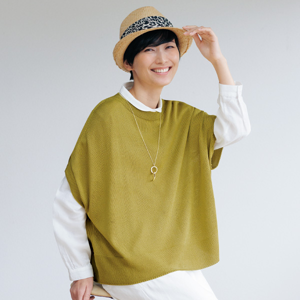 ゆったりドルマンニットベスト