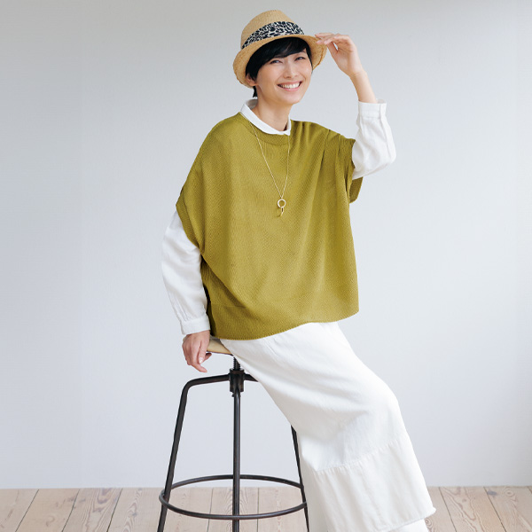 ゆったりドルマンニットベスト