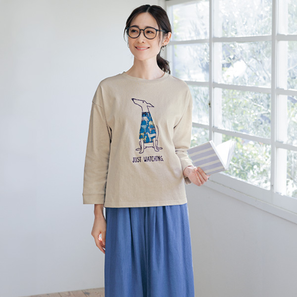 おめかしわんこのゆったりTシャツ