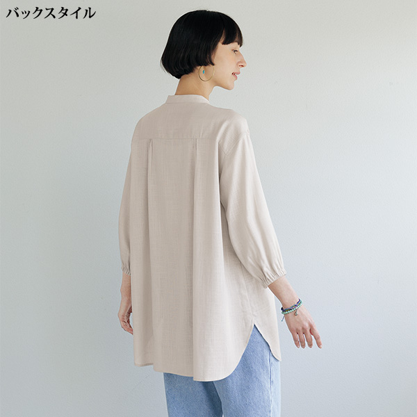 ピンタック入りシャツチュニック