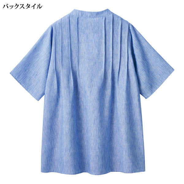 多ボタン＆タック入りロングシャツ