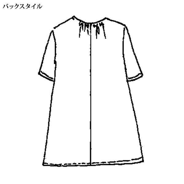 リーフプリントポケット付チュニック