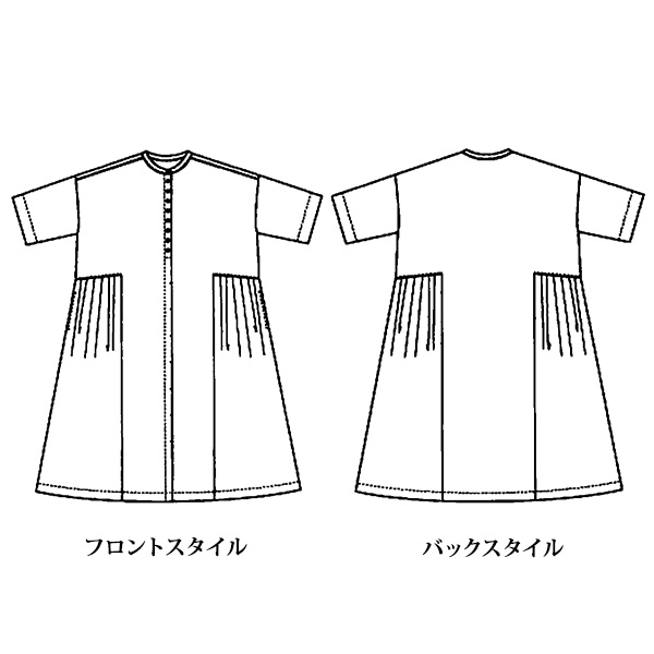 ボタニカルプリントコットンワンピース