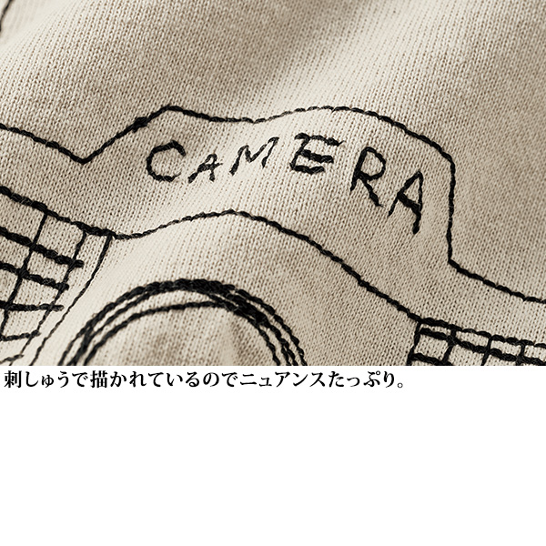 カメラ刺しゅうプルオーバー