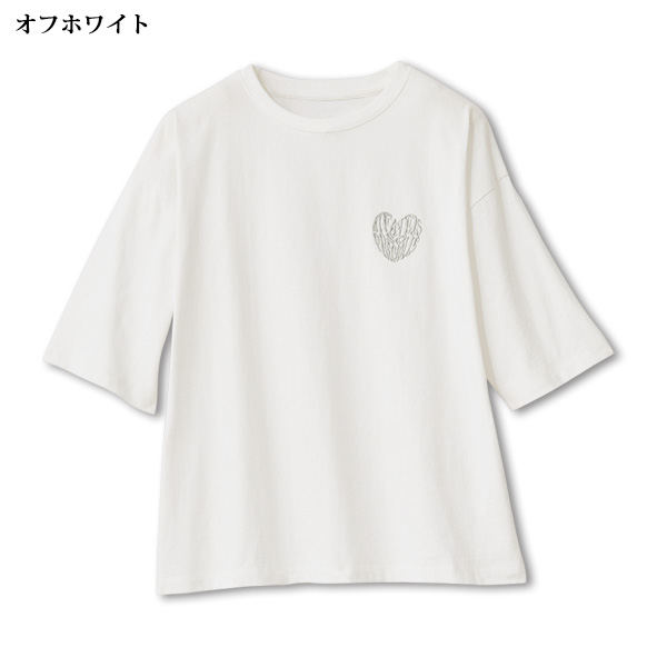 ワンポイント刺しゅうプルオーバー