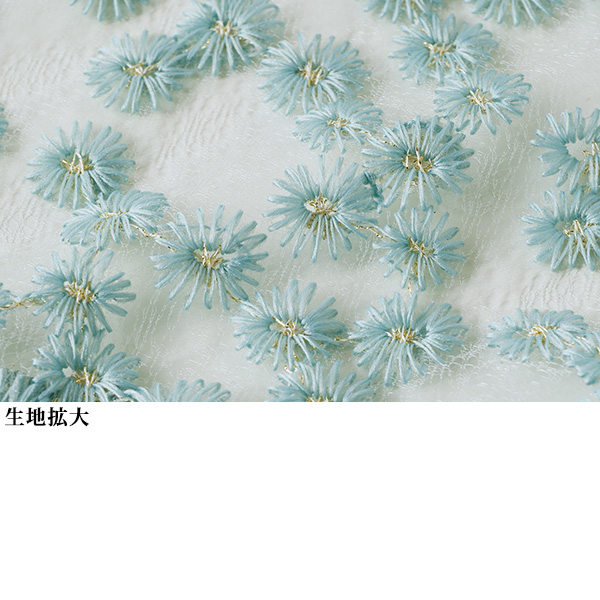 小花刺しゅうシアーカーディガン
