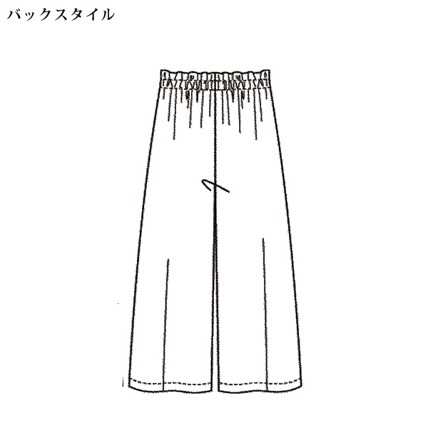 麻調素材ガウチョパンツ