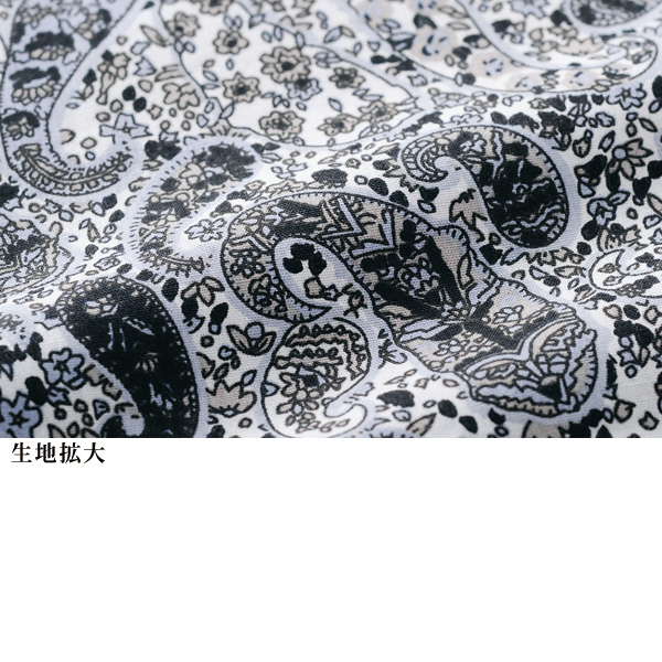 綿100％ペイズリー柄ワンピース