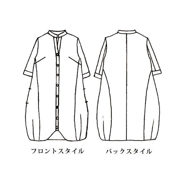 シアーストライプシャツチュニック