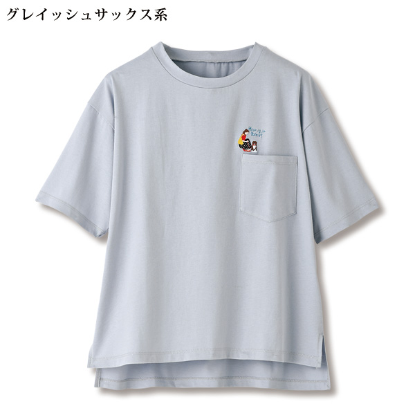 ワンポイント刺しゅうTシャツ