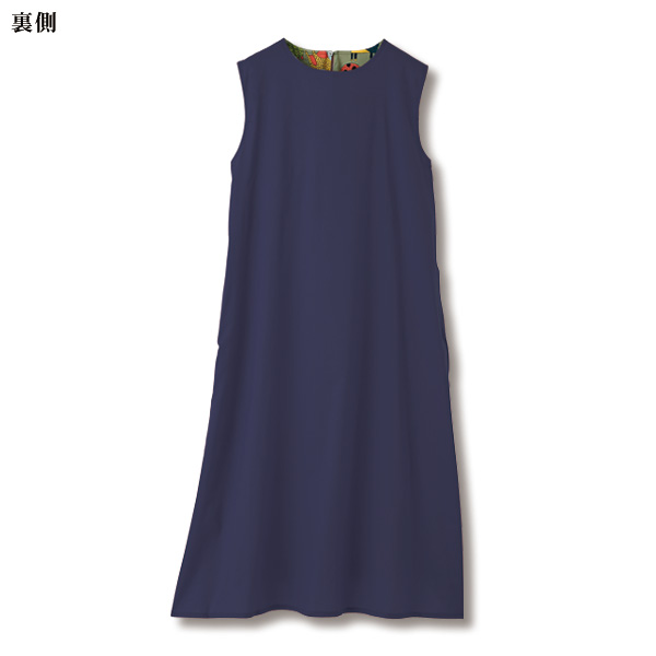 イラスト柄リバーシブルワンピース 大きいサイズ M L LL 3L