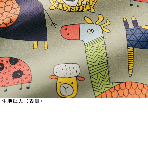 イラスト柄リバーシブルワンピース 大きいサイズ M L LL 3L