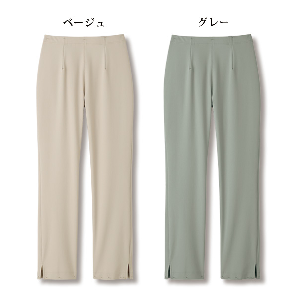 東レ シェルタリングホワイトTM サイドスリットパンツ 大きいサイズ M L LL 3L