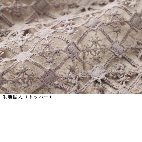 総レーストッパー＆ブラウスアンサンブル 大きいサイズ M L LL 3L