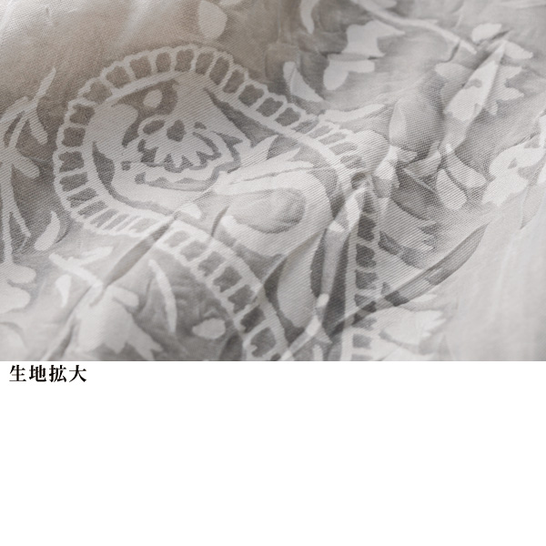 ペイズリー柄シアーチュニック