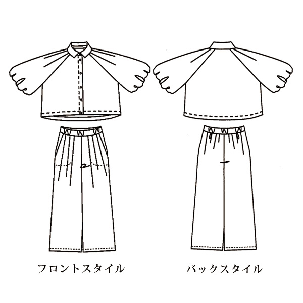 ブラウス＆パンツセットアップ 大きいサイズ M L LL 3L