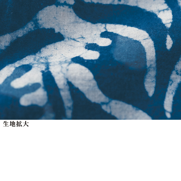 インド綿 藍染スキッパー襟チュニック