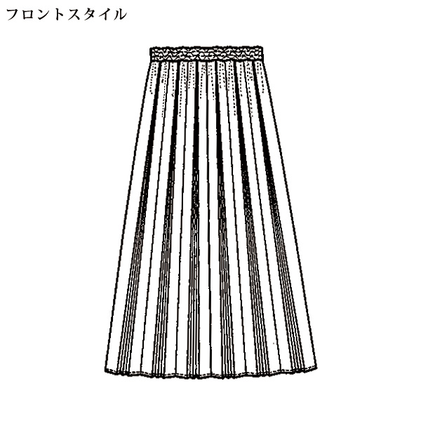 麻調メッシュプリーツロングスカート