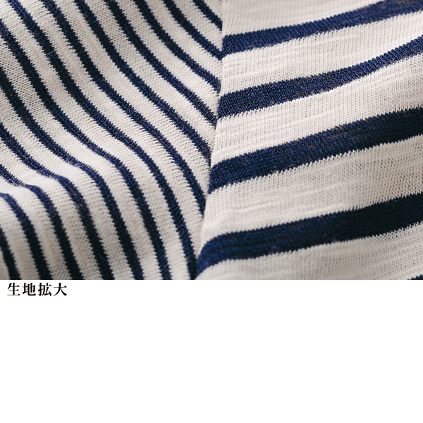 スラブ綿ボーダーチュニック 大きいサイズ M L LL 3L
