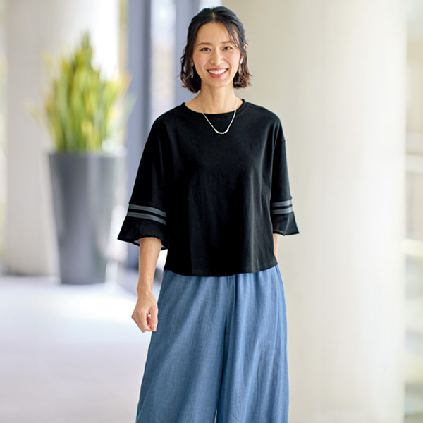 ライン袖プルオーバー