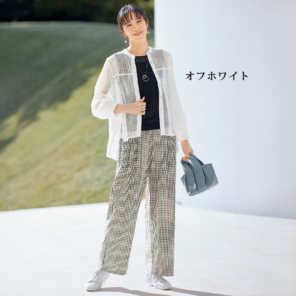 後ろプリーツシアーシャツジャケット 大きいサイズ M L LL 3L