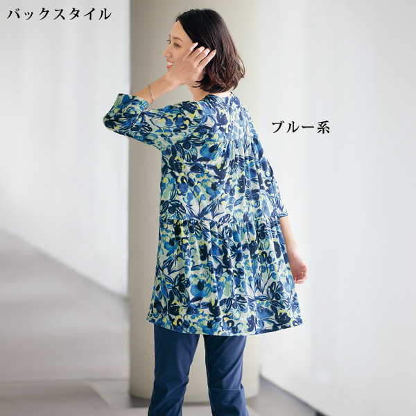 ティアードプリントチュニック