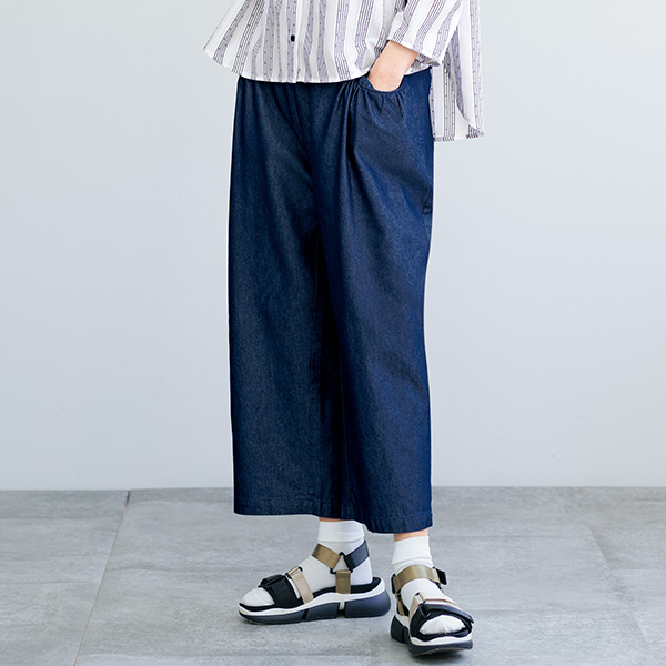 ディージーワイ 清涼機能のゆるっとコクーンデニムパンツ Dgy