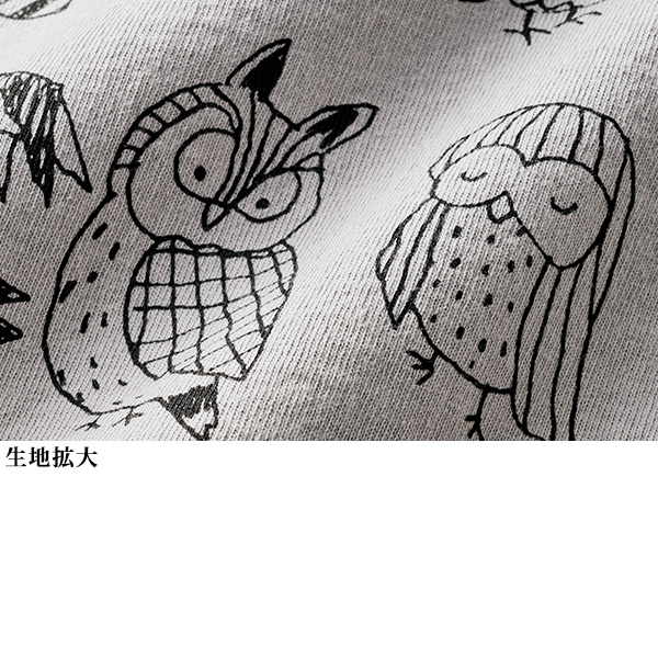 色んなフクロウ達のプリントＴシャツ