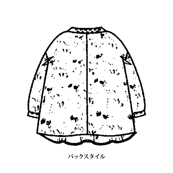 彩りボタニカルプリントシャツ