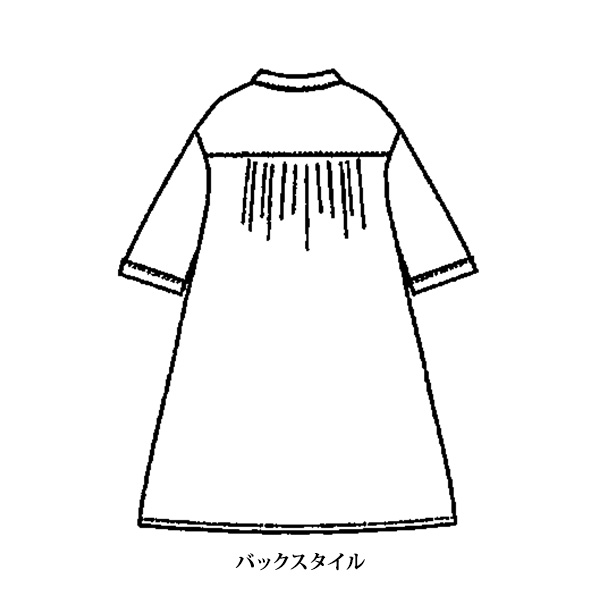 爽やか色のフラワー柄シャツチュニック