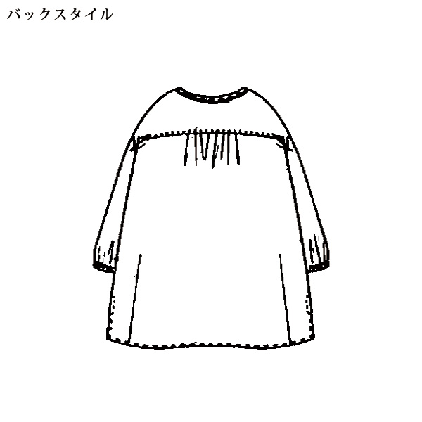 リーフ柄シアーコットンブラウス