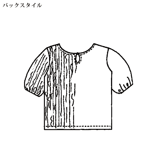 シアー素材ブラウス