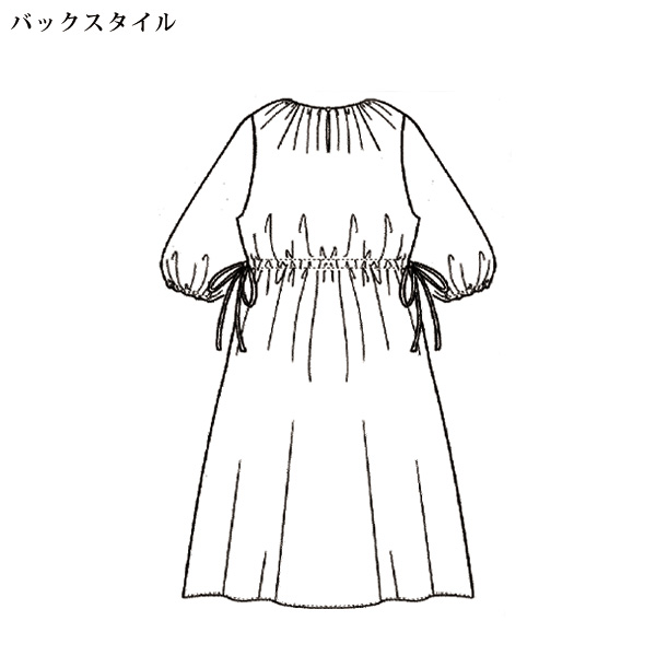 小花柄ウエストリボンワンピース