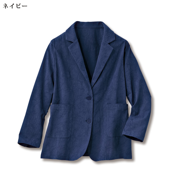 花柄ジャカードテーラードジャケット