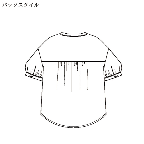 サッカー素材キーネックチュニック