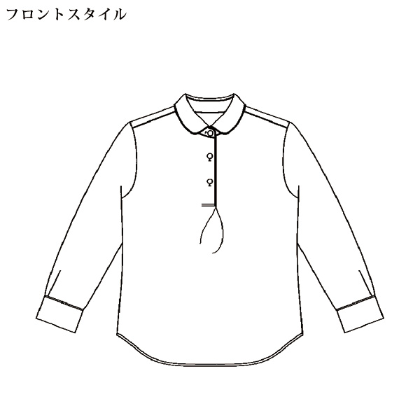 「木の実柄」コットンプリントシャツ