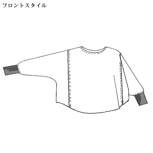 カットジョーゼット異素材使いブラウス