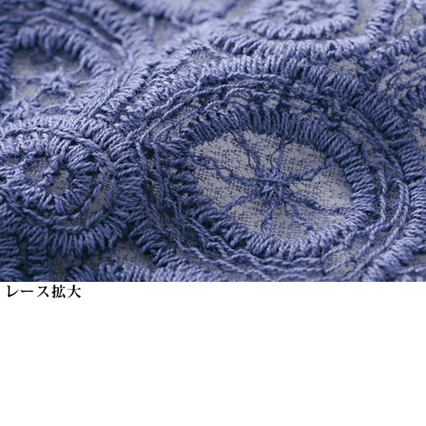 レース重ねシフォンブラウス