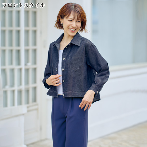 ボタン使いダンガリーライトジャケット