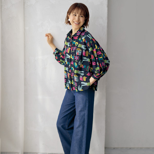 イラストプリントシャツ