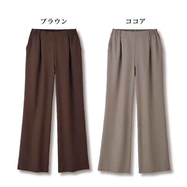 「お家で洗える」吸水速乾セミワイドパンツ 大きいサイズ M L LL 3L