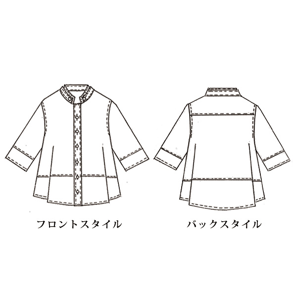 ダンガリー刺しゅうシャツ