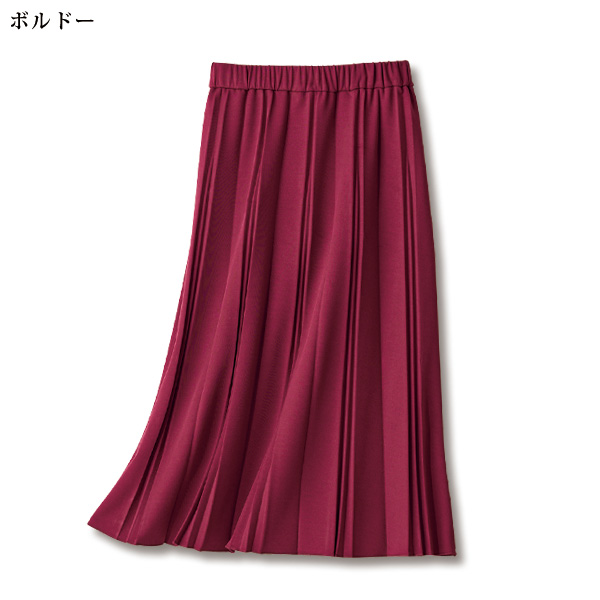 ポンチ素材プリーツスカート